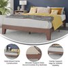 Flash Furniture Walnut Queen Size Solid Wood Platform Bed YKC-1090-Q-WAL-GG